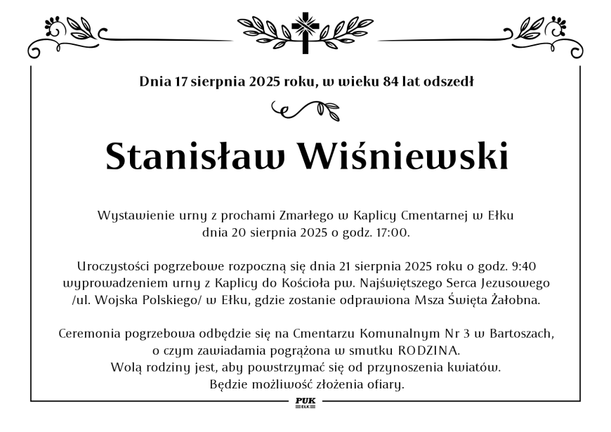 Stanisław Wisniewski - nekrolog